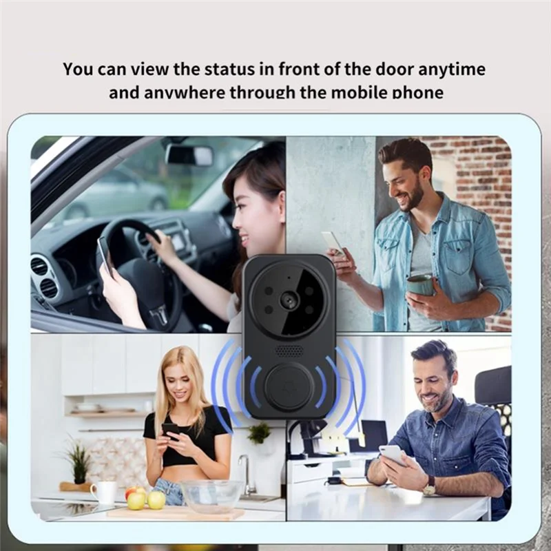 A10F-Tuya Smart Home Doorbell Camera WIFI Wireless Doorbell DC AC Battery Powered Camera Bell Smart Life Doorbell Camera