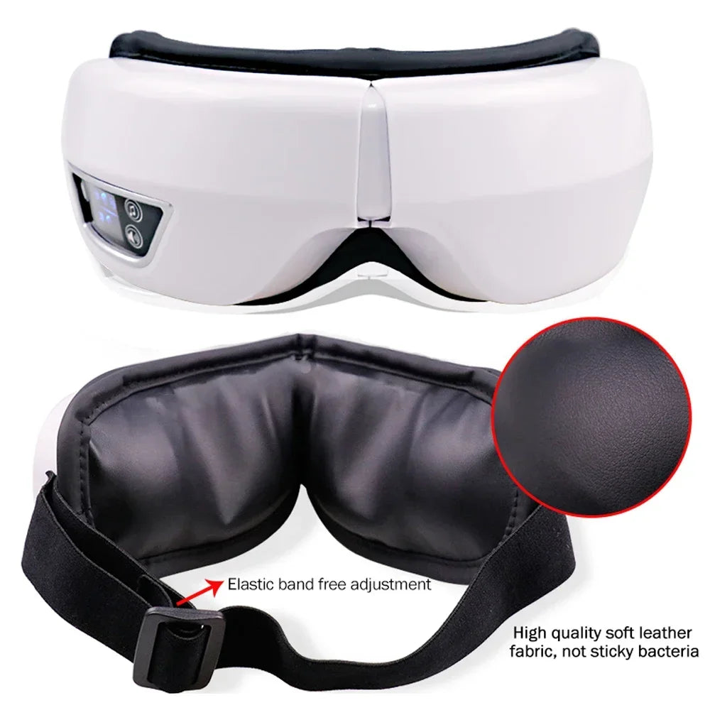 6D Smart Vibration Eye Massager Compress Eye Care Instrument Bluetooth Music Eye Massage Sleep Mask Eye Relax Fatigue