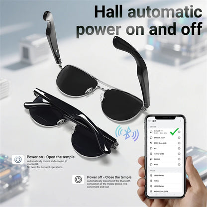 Women Smart Glasses Intelligent Photochromic Sunglasses Day Night Driver Sunglasses UV400 Retro Men Smart Sunglasses High Tech