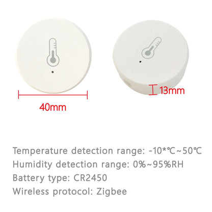 Tuya Smart Zigbee Temperature And Humidity Sensor indoor Thermometer Monitor Work Smartlife With Alexa Google Home APP Assistant