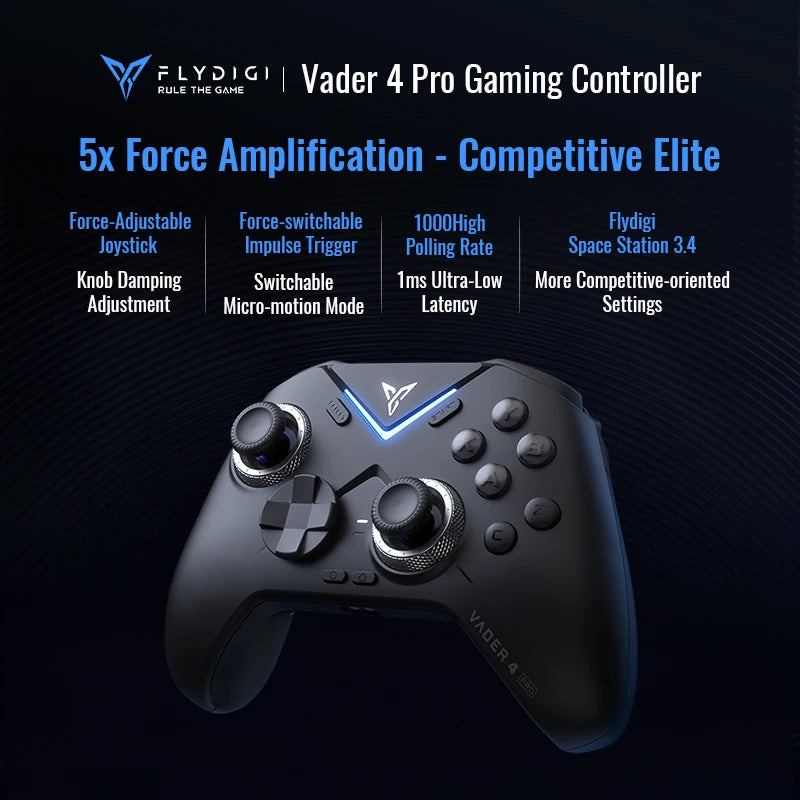 Flydigi Vader 4 Pro Gaming Controller With Hall Rocker Athletic Vibrate Trigger Switch 1000Hz Gamepad For Mobile Switch TV PC