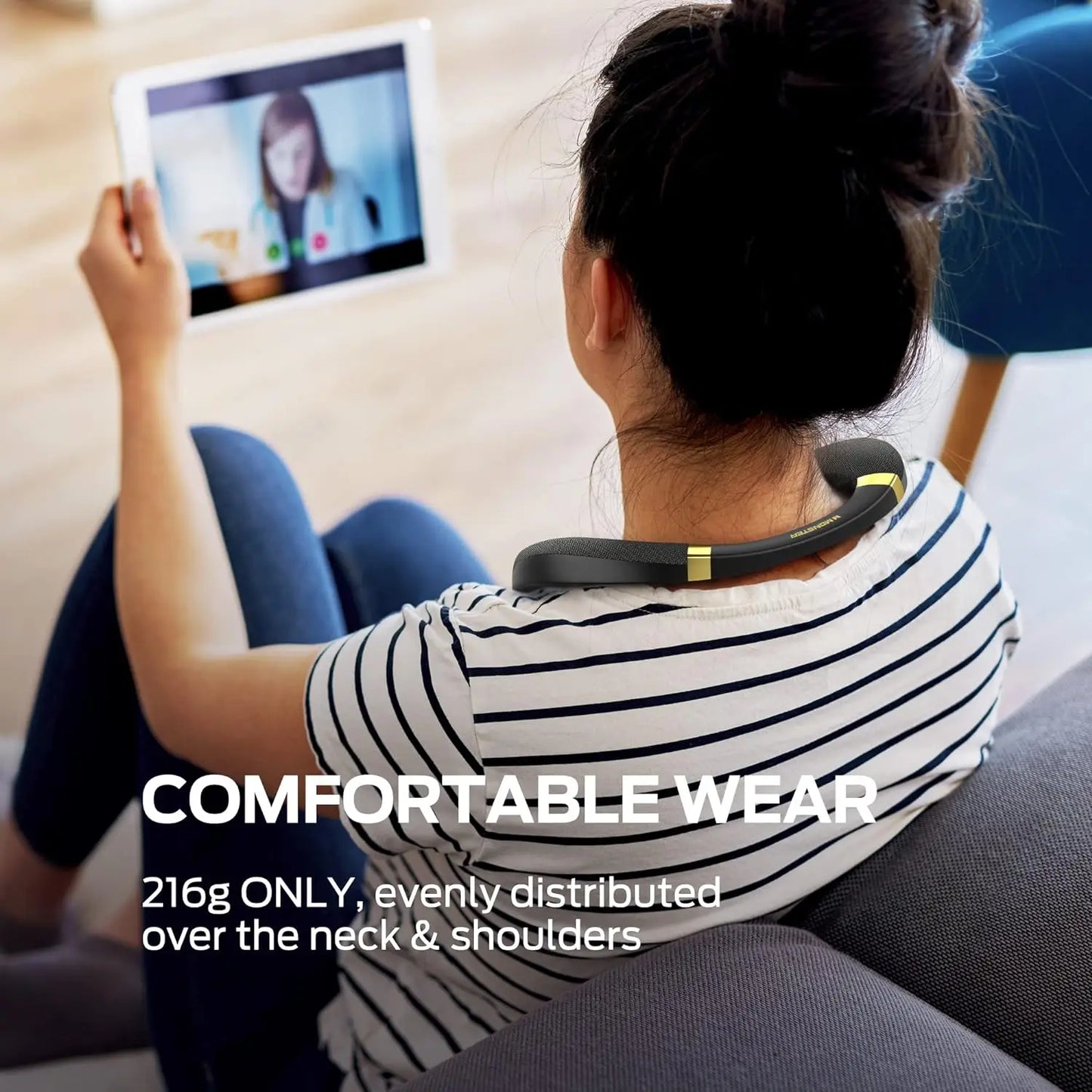 Monster Boomerang Neck Band Bluetooth Speaker 3D Stereo Sound Neckband Speaker IPX7 Waterproof Wireless Wearable Speaker