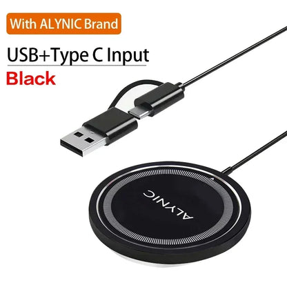 30W Magnetic Wireless Charger Pad PD Type C USB Phone Fast Charging Dock Station for Samsung iPhone 16-11 Pro Max Airpods 3/2