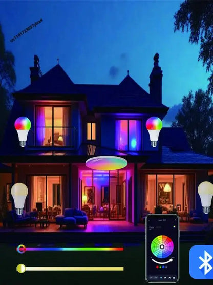 Tuya Bluetooth Smart LED Light Bulbs E27 220V 9W 15W 18W RGB Light Bulbs APP Control Dimmable Timer For Home Bedroom Decoration