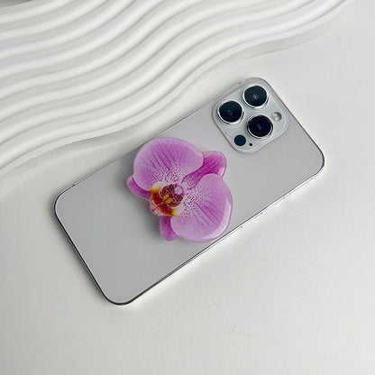 Phone Holder Folding Ring Phone Support Popular Style Internet Celebrity Orchid Acrylic Socket Grip Cymbidium Custom