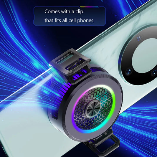 Magnetic & Back-clip Semiconductor Refrigeration Cooling Phone Radiator RGB Lighting 3 Modes for Iphone Android PUBG Game Cooler