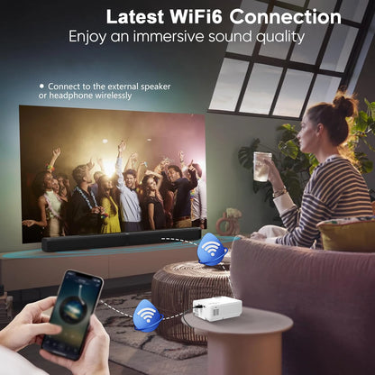 Small USB HDMI Projector, Mini Portable Outdoor Movie Video DLP LED for Home Entertainment Travel
