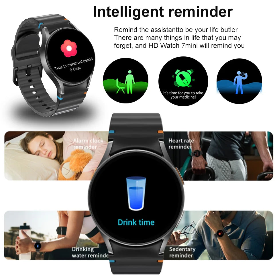 Watch7 Mini Smart Watch GPS Track AMOLED Screen Bluetooth Call Sports Watch Heart Rate Waterproof Smart Watch For Men And Women