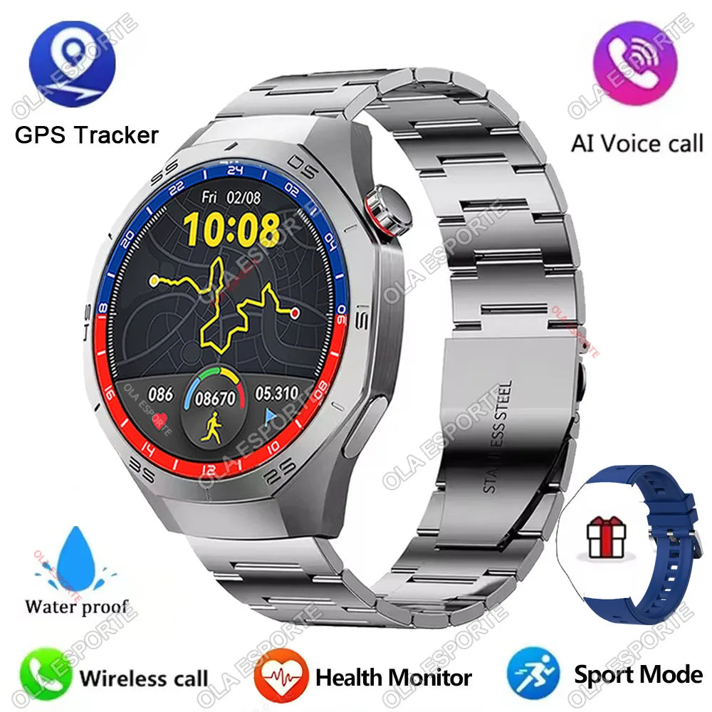 2025 New Watch GT5 Pro Smart Watch 1.5“ AMOLED Screen NFC GPS Tracker BT Calls Health Waterproof Smartwatch Men Women For Huawei