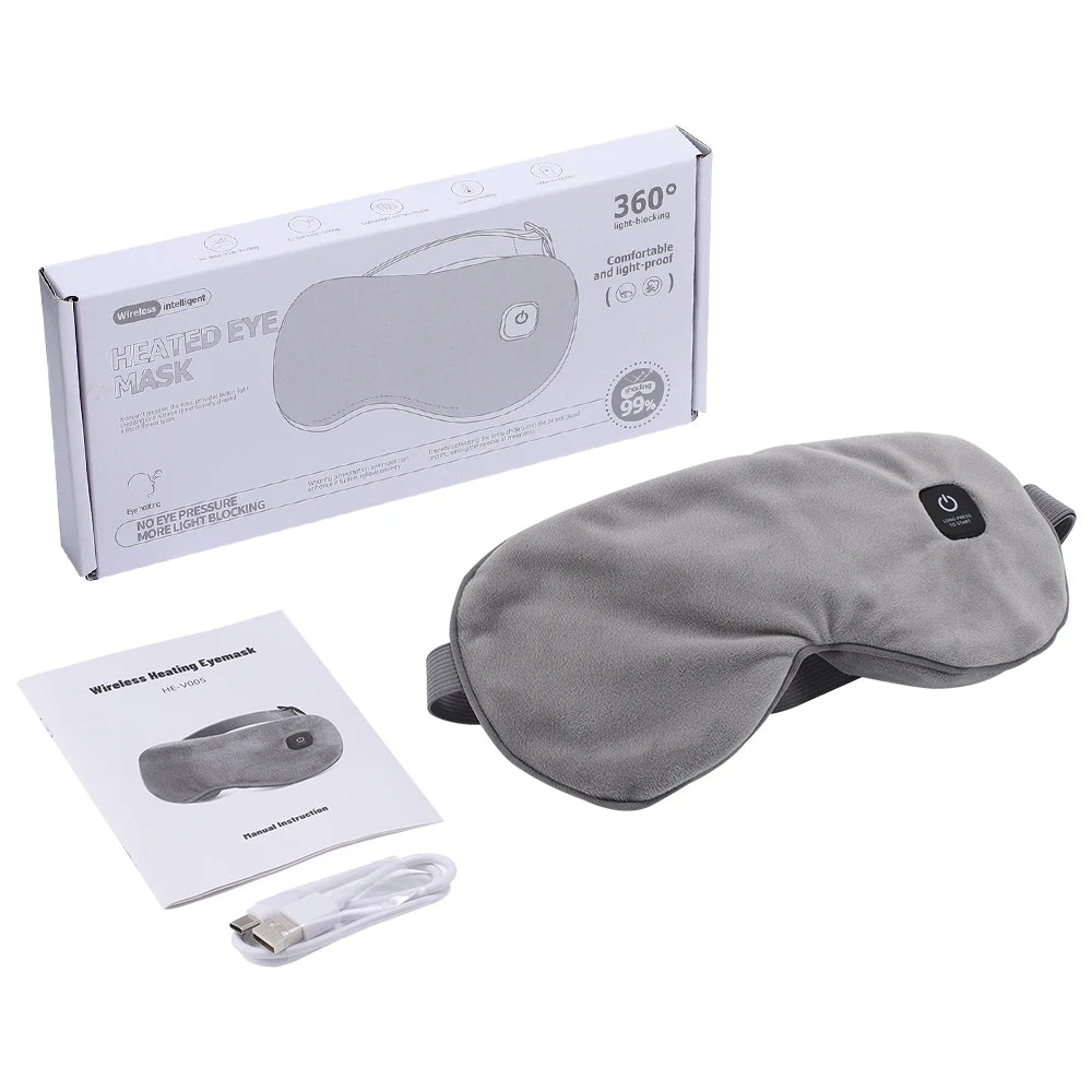 Hot Compress Eye Mask Massage Dry Eyes Relief Heated Steam Eyemask with Remote Control For Sleeping Office Smart Timing Sleep