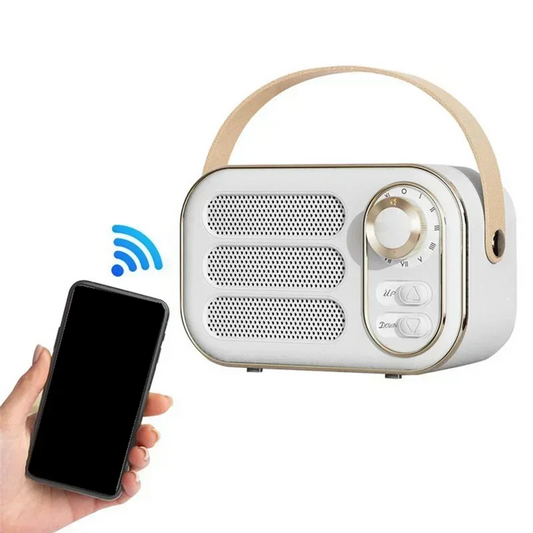 Bluetooth Retro Speaker 360 Stereo Effect Mini Vintage Radio Home Decor Sound Box for Outdoor
