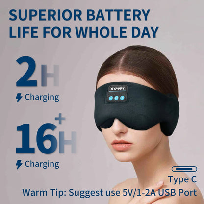 Bluetooth Sleeping Mask With Headphones 5.3 Bluetooth Eye Mask For Women Man Soft Comfortable Wireless Eyemask Sleep Mask