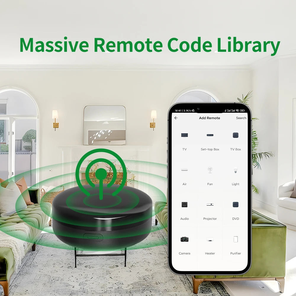 WiFi Universal Infrared Controller Smart Home Tuya APP IR Remote Control for Air Conditioner TV Support Alexa Google Home