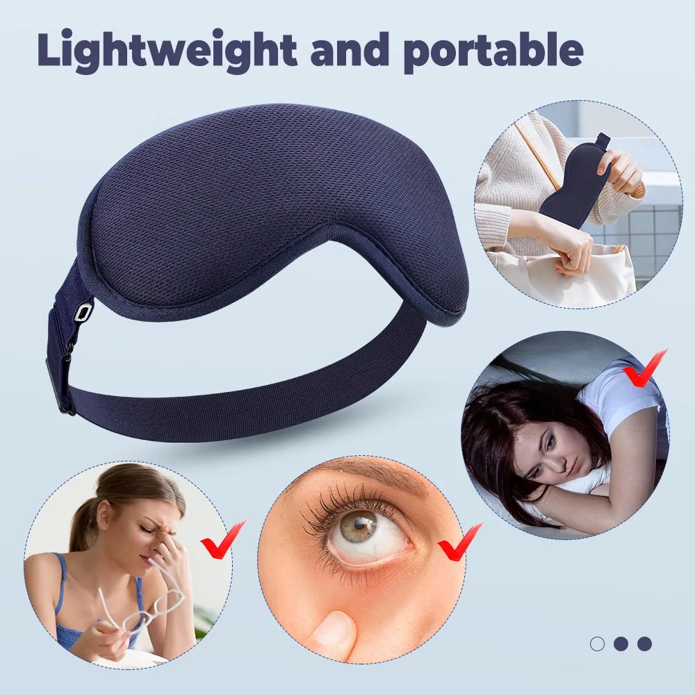 3D Heating Steam Eyeshade Sleeping Eye Mask Constant Temperature Hot Compress Smart Timing Sleep Shading Relieve Eye Fatigue