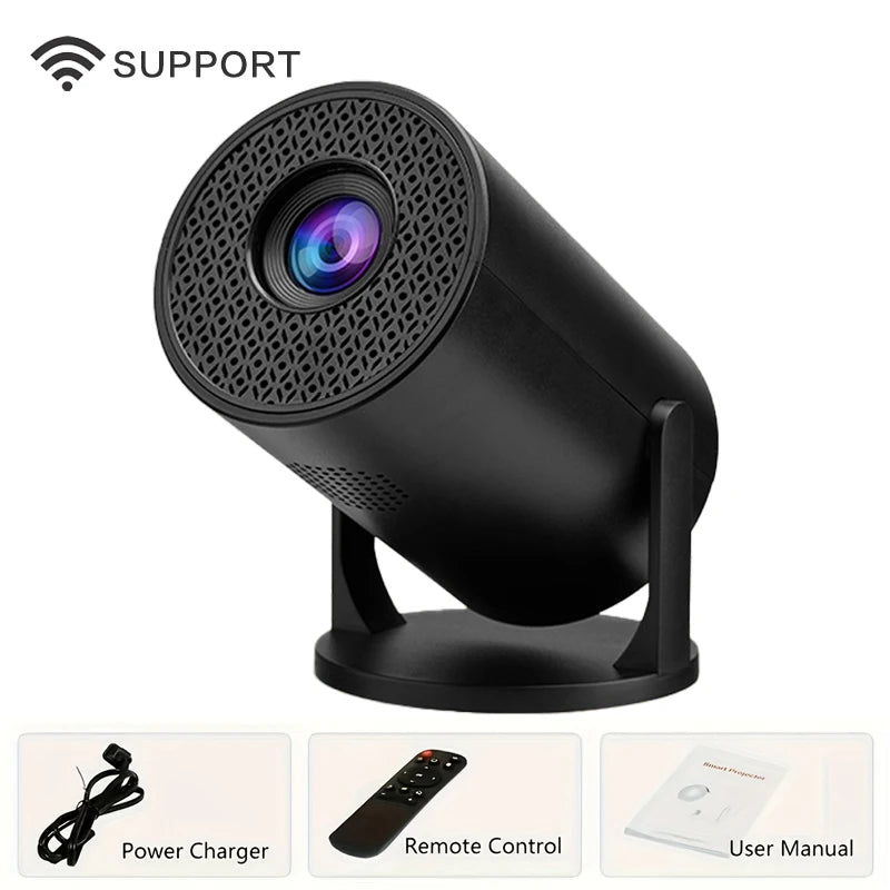 Mag cube Projector 4K 1080P HD HY300 Pro M5 Outdoor Cinema Portable Android For iPhone IOS Home House Bluetooth TV Game Movie