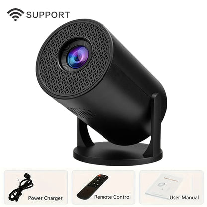 Mag cube Projector 4K 1080P HD HY300 Pro M5 Outdoor Cinema Portable Android For iPhone IOS Home House Bluetooth TV Game Movie