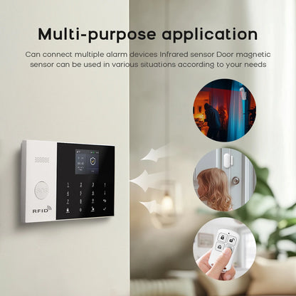 4G Alarm System Security Home WIFI Alarme Residencial Wireless Home Alarm For Tuya Smart Life With Door Sensor Work With Alexa