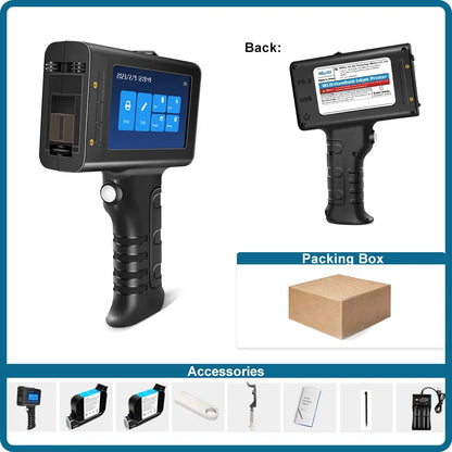 Willita 12.7mm Handheld Inkjet Printer Gun | Portable Plastic Surface Coding for Expiry Dates, Batch Numbers, QR/Barcode & Logos