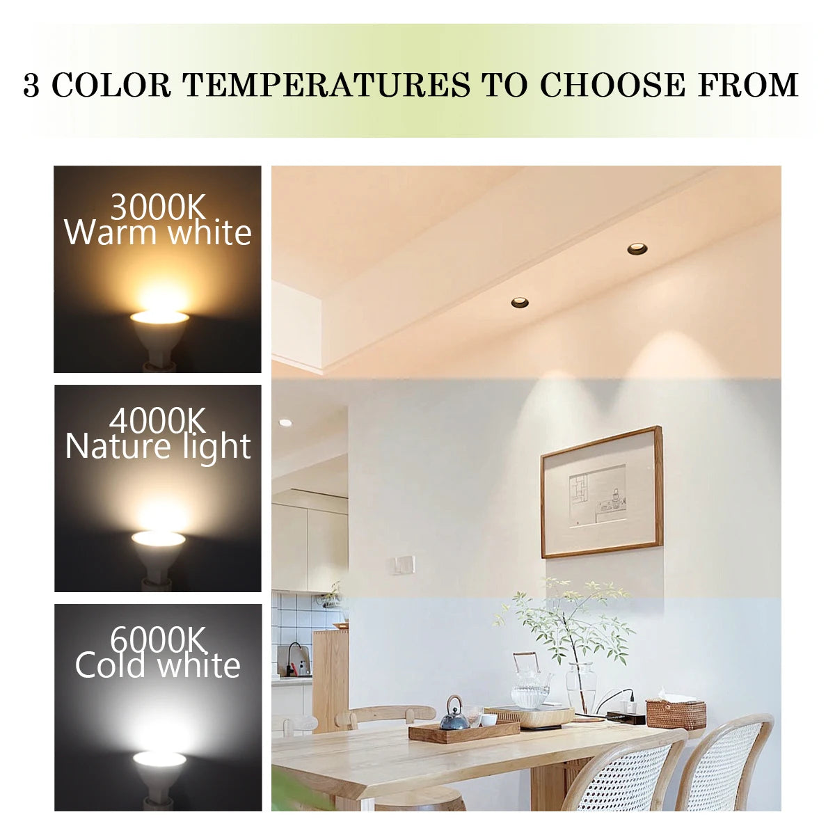 30PCS High Luminous LED Spotlight Mr16 GU5.3 AC220V 110V DC12V Efficiency No Flicker Warm Light Can Replace 20W 50W Halogen Lamp