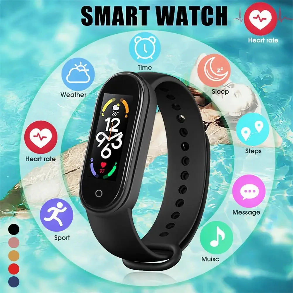 M7 Men Smart Watch Heart Rate Blood Pressure Monitor Waterproof Fitness Sports Bracelet Compatible For Android Ios
