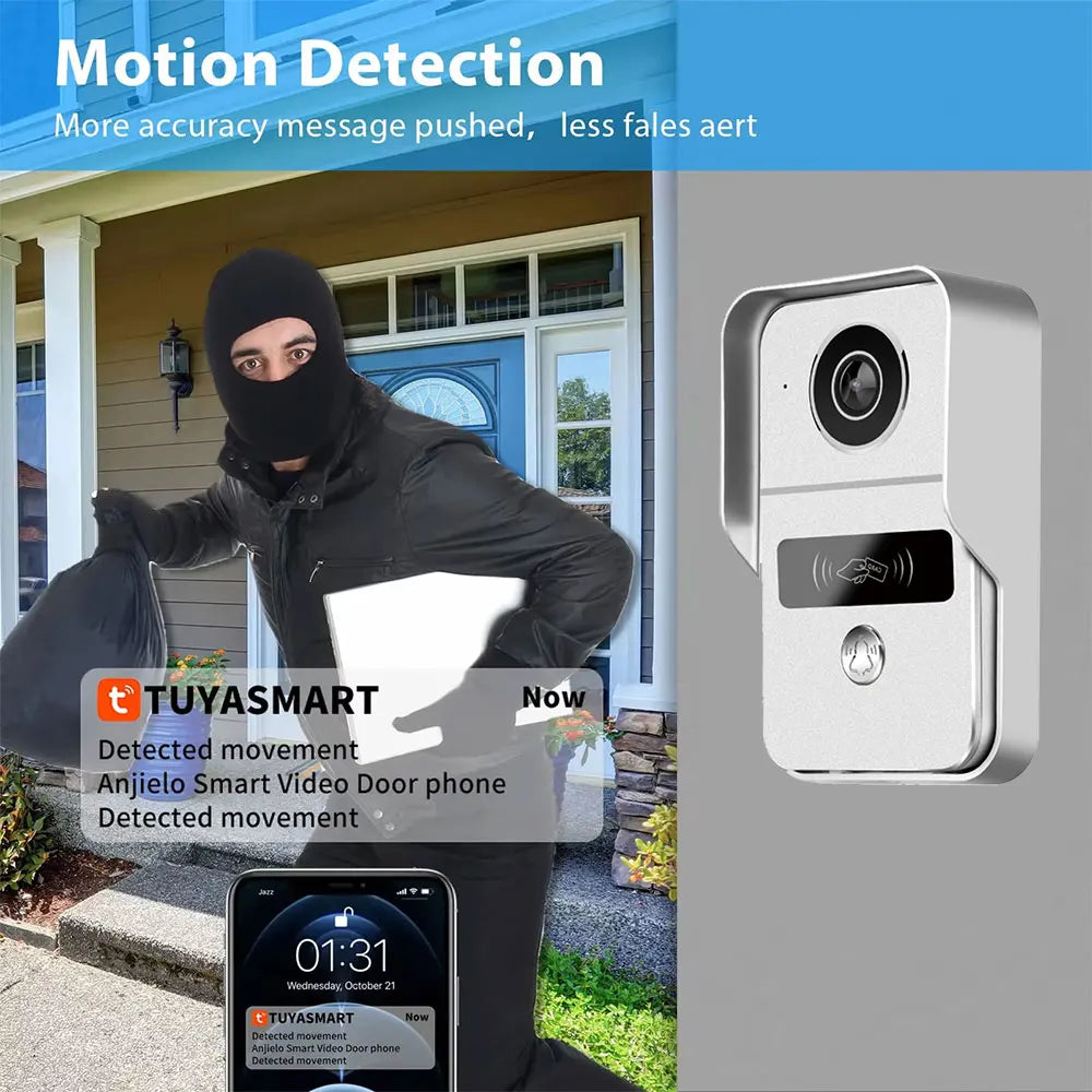 1080P Video Intercom Wifi 7/10 Inch Monitor Kit for Apartment System Home Security 2 Wire Doorbell Card Swipe Private House Tuya