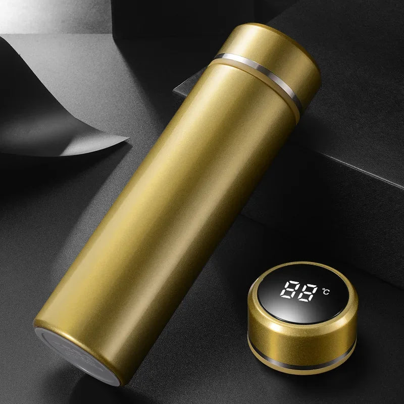 500ml Stainless Steel Insulated Thermos Bottle 316 Intelligent Water Cup High-end Tea Cup Business Gift One Cup with Double Lids