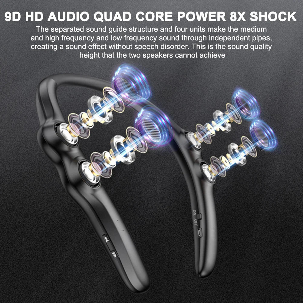 Wearable Bluetooth-compatible Speaker Hang Neck Wireless Stereo Bass Portable