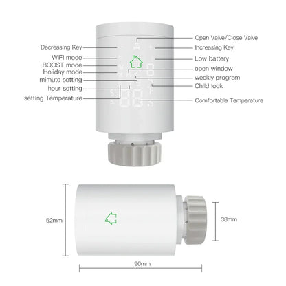 Tuya ZigBee3.0 Smart Thermostat Radiator Valve Programmable Thermostatic Radiator Actuator Temperature Controller Voice Control