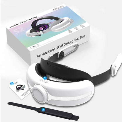 12000mAh Battery Head Strap VR accessories, Compatible with For Oculus/Meta Quest 3/3s, Extended Playtime, Adjustable