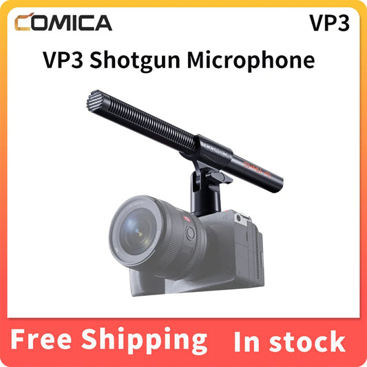 COMICA VP3 Super Cardioid Condenser XLR Shotgun Microphone for video shooting,live streaming, report and podcasting.