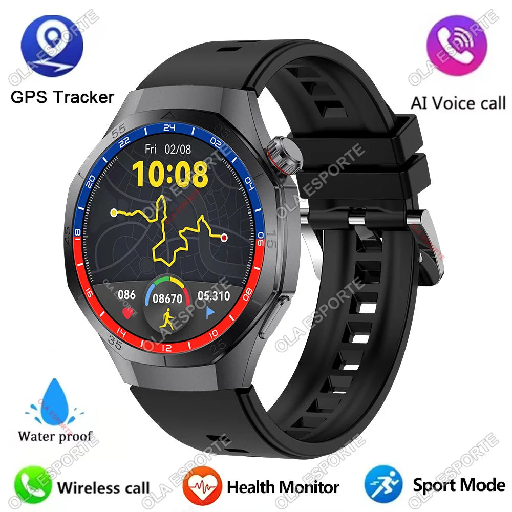 2025 New Watch GT5 Pro Smart Watch 1.5“ AMOLED Screen NFC GPS Tracker BT Calls Health Waterproof Smartwatch Men Women For Huawei