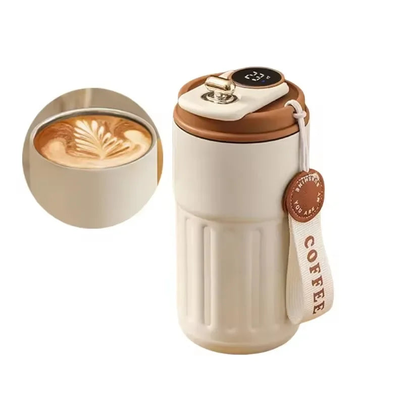 450ML Smart Thermos Bottle Digital LED Temperature Coffee Mug Stainless Steel Thermal Mug Tumbler Mug Portable Vacuum Flasks