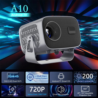 A10 mini Projector Portable 3D LED Video Projectors Home Cinema Theater Game Laser Beamer Smart TV BOX 1080P 4K HD Projector