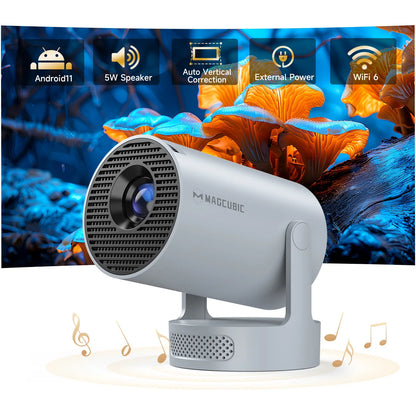 Magcubic HY300 Pro + Projector 4K 720P With 5W Speaker Android 11 8000 Lumens WiFi 6 BT5.4 Outdoor Video Home Theater Projector