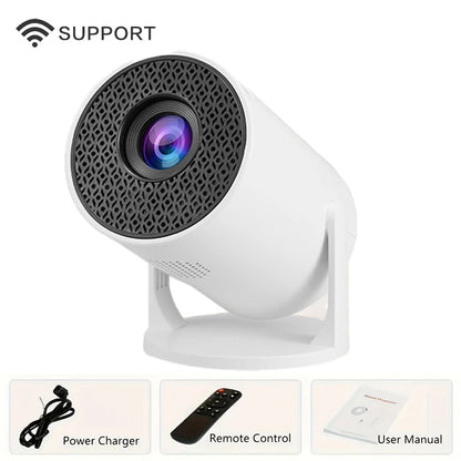 Mag cube Projector 4K 1080P HD HY300 Pro M5 Outdoor Cinema Portable Android For iPhone IOS Home House Bluetooth TV Game Movie