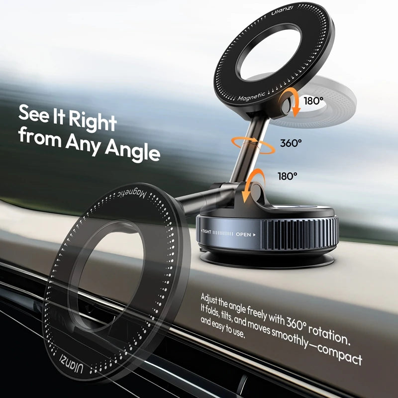 Ulanzi SK-25 Magnetic Car Phone Holder Suction Cup Car Specific Navigation Vacuum Support GPS Fixed Camera Position Shooting