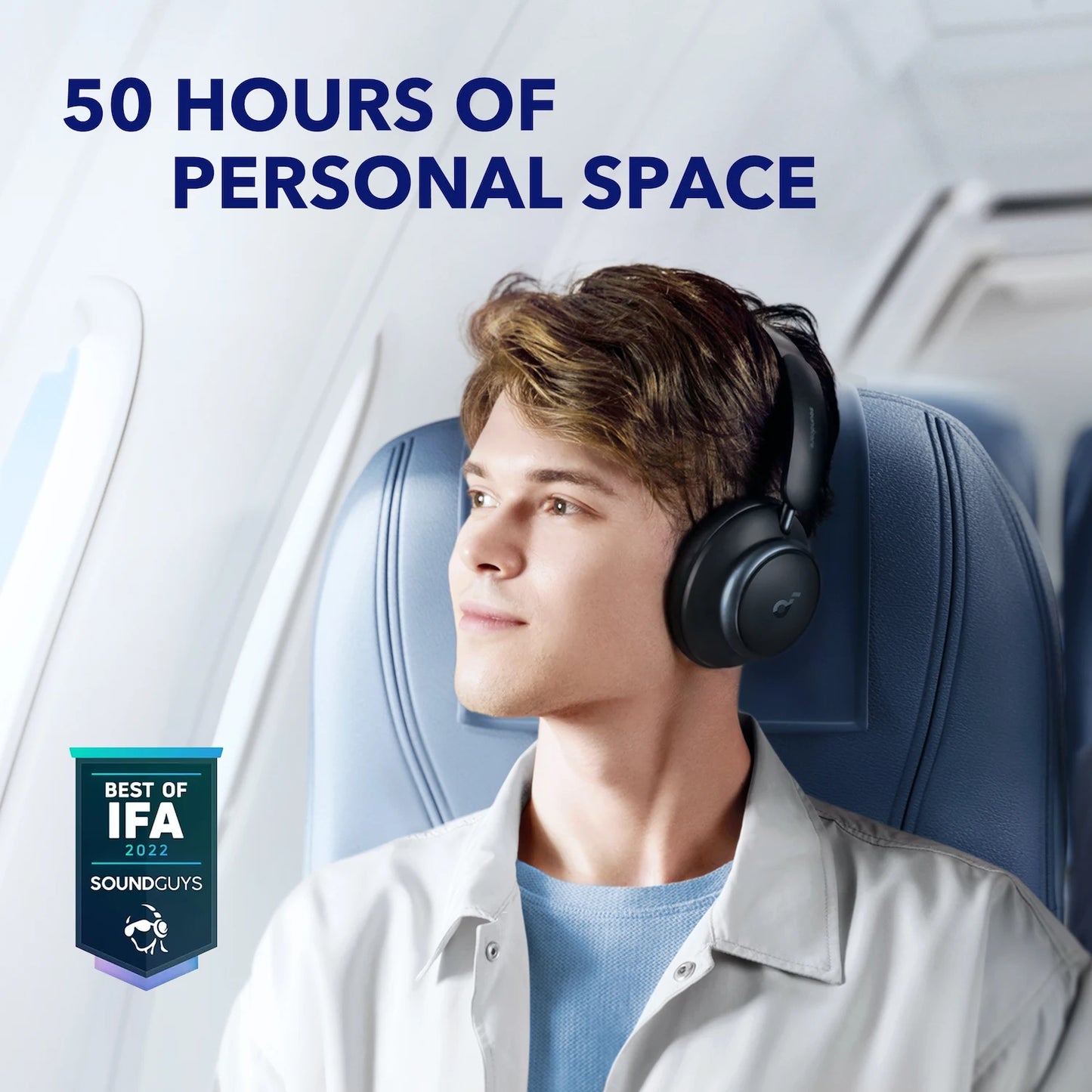 soundcore Anker Space Q45 Adaptive Noise Cancelling Headphones Ultra Long 50H Playtime App Control Hi-Res Sound Bluetooth 5.3