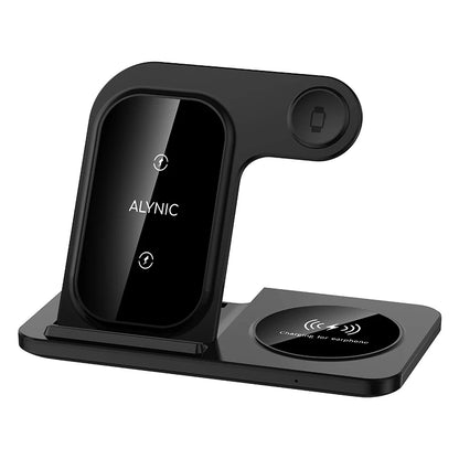 30W LED Fast Wireless Charger Stand 3 in 1 Foldable Charging Station For iPhone 15 14 13 12 11 Apple Watch 9 8 7 6 5 Airpods Pro