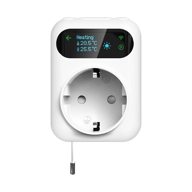 WiFi Tuya Smart Socket Thermostat Outlet Plug Wireless Smart Temperature Controller Timer Switch Cooling Heating Alexa Google
