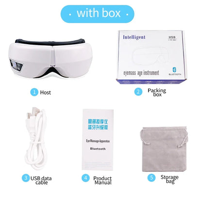 6D Smart Vibration Eye Massager Compress Eye Care Instrument Bluetooth Music Eye Massage Sleep Mask Eye Relax Fatigue