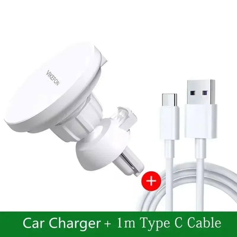Car Air Outlet Wireless Charger Phone Stand For Magsafe iPhone 16 15 14 13 12 Pro Max Air Vent Cell Magnet Fast Charging Station