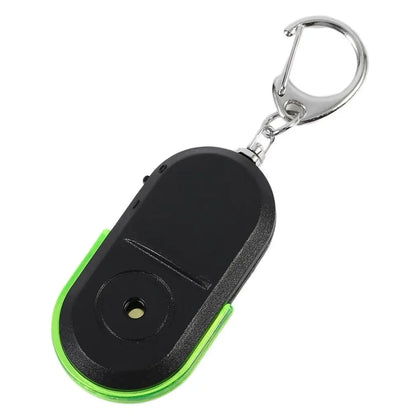 Portable car key finder anti-lost key finder smart find locator keychain whistle beep sound control LED torch