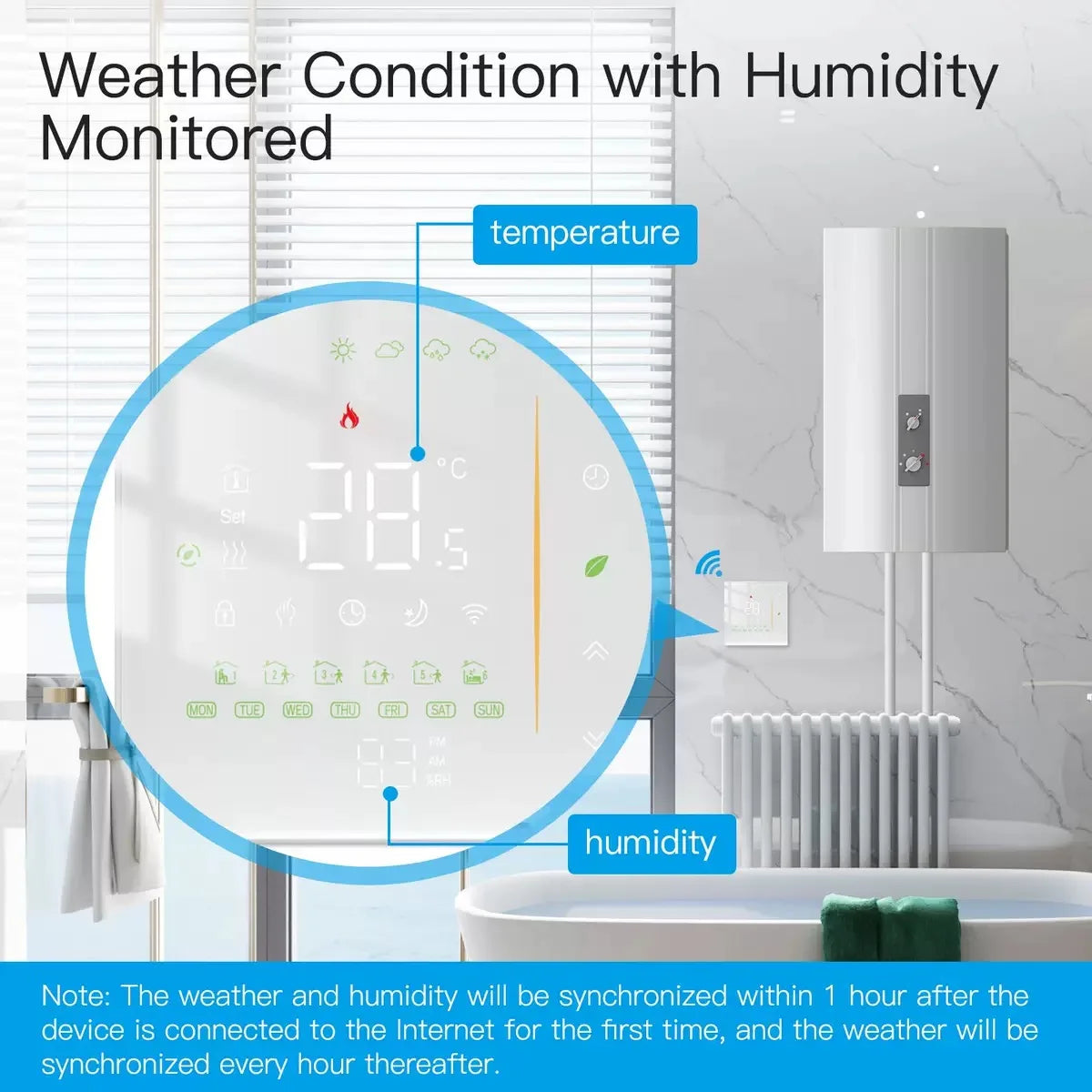 Smart Tuya WiFi Underfloor Heating Intelligent Thermostat Switch Intelligent Remote Control Water Heating Thermostat