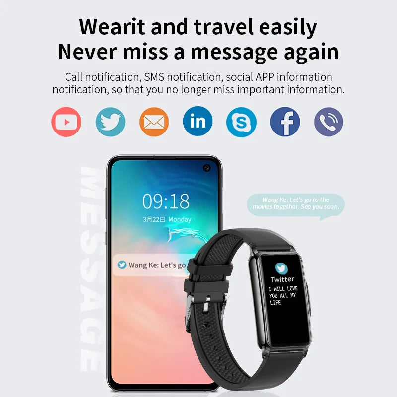 LIGE New 1.47 Inch Men Smart Watch Women Bluetooth Connected Phone Waterproof Smartwatch Music Sports Fitness Tracker Bracelet