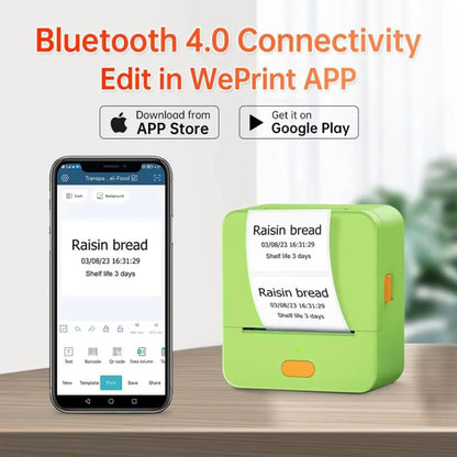 DETONGER P1 Label Maker Machine and Tape Portable Wireless Connection Label Printer Multiple Templates for Phone Pad Office Home