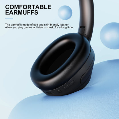W2 Wireless Headphones ANC Headphone Bluetooth 5.2 Earphones Over-Ear with Mic, HiFi Stereo Foldable Lightweight Headphones