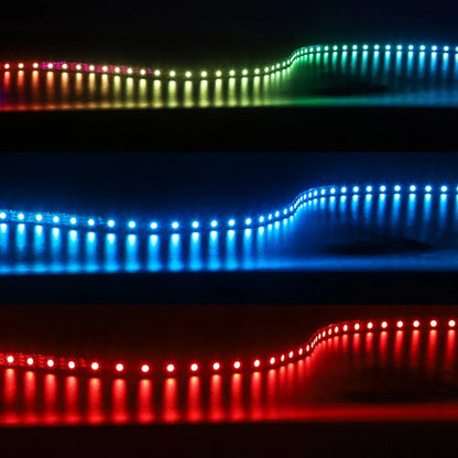 WS2812B RGB Colored Light SMD5050 RGBIC 5V Smart Waterproof LED Strip Individually Addressable IC 30/60/144Pixels/Leds/m Light