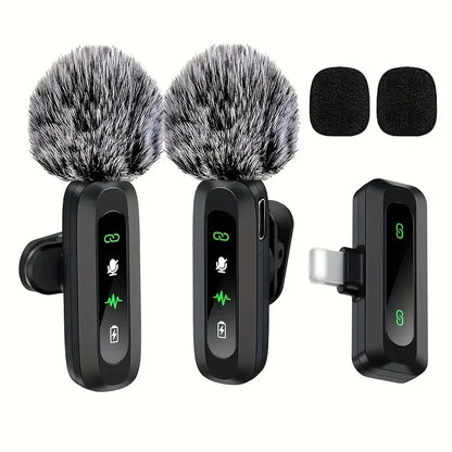 Wireless Lapel Microphone with Clip USB Type-C Connector Noise Cancellation Mic for Streaming Unidirectional Polar Pattern