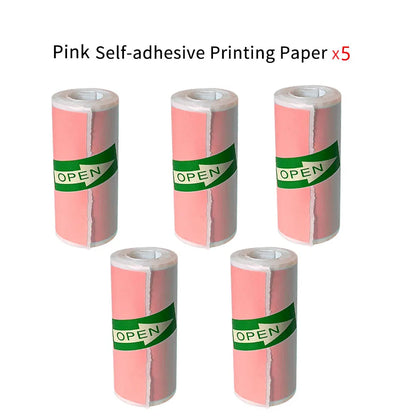 Mini Portable Printer Thermal Paper HD 57*25mm Universal Self-adhesive Roll Paper Label Sticker For Phone Printing Picture Photo
