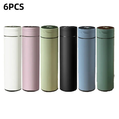 500ml Smart Water Bottle Stainless Steel Thermos Temperature Display Leakproof Vacuum Flasks Coffee Cup Milk Mug Christmas Gift